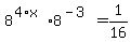 8%5E%284%2Ax%29+%2A+8%5E%28-3%29+=+1%2F16
