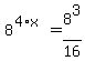 8%5E%284%2Ax%29+=+8%5E3+%2F+16