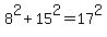 8%5E2+%2B+15%5E2+=+17%5E2
