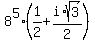 8%5E5%281%2F2%2Bi%2Asqrt%283%29%2F2%29
