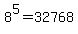 8%5E5+=+32768