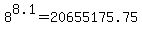 8%5E8.1=20655175.75