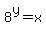 8%5Ey+=+x
