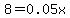 8+=+0.05x