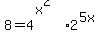 8+=+4%5E%28x%5E2%29%2A2%5E%285x%29