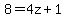 8+=+4z%2B1