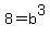 8+=+b%5E3