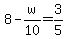 8+-+w%2F10+=+3%2F5+