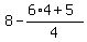 8-+%286%2A4%2B5%29%2F4
