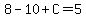 8-10%2BC=5