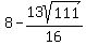 8-13sqrt%28111%29%2F16