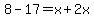 8-17=x%2B2x