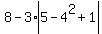 8-3%2Aabs%285-4%5E2+%2B+1%29