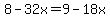 8-32x=9-18x