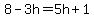 8-3h=5h%2B1