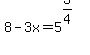 8-3x+=+5%5E%283%2F4%29