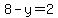 8-y+=+2