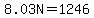 8.03N+=+1246