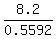 8.2%2F0.5592