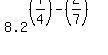 8.2%5E%28%287%2F4%29-%282%2F7%29%29