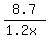 8.7%2F%281.2x%29