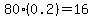 80%280.2%29=16