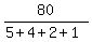 80%2F%285%2B4%2B2%2B1%29