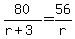 80%2F%28r%2B3%29=56%2Fr