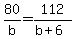 80%2Fb=112%2F%28b%2B6%29