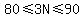 80%3C=3N%3C=90