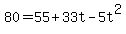 80=55%2B33t-5t%5E2+