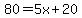 80=5x%2B20