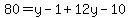 80=y-1%2B12y-10