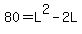 80+=+L%5E2+-+2L