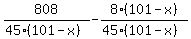 808%2F%2845%28101-x%29%29+-+8%2A%28101-x%29%2F%2845%2A%28101-x%29%29