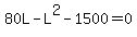 80L-L%5E2-1500=0
