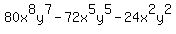 80x%5E8y%5E7-72x%5E5y%5E5-24x%5E2y%5E2