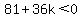 81%2B36k%3C0