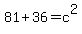 81+%2B+36+=+c%5E2