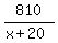 810%2F%28x%2B20%29