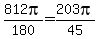 812pi%2F180=203pi%2F45
