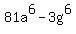 81a%5E6+-+3g%5E6
