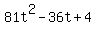 81t%5E2-+36t+%2B+4+