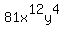 81x%5E12y%5E4