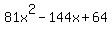 81x%5E2-144x%2B64
