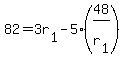 82+=+3r%5B1%5D-5%2A%2848%2Fr%5B1%5D%29