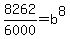 8262%2F6000+=+b%5E8