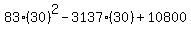 83%2830%29%5E2-3137%2830%29%2B10800
