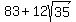 83%2B12sqrt%2835%29