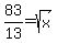 83%2F13+=+sqrt%28x%29